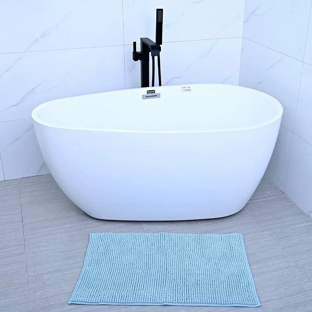 Chenille Bathmat (100% Microfiber) Blue